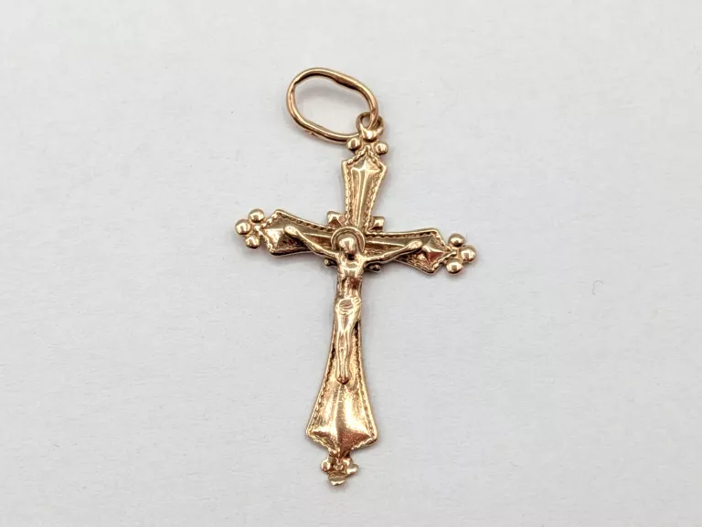 ZŁOTA ZAWIESZKA KRZYŻ 585 0,97G