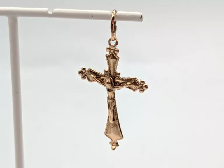 ZŁOTA ZAWIESZKA KRZYŻ 585 0,97G