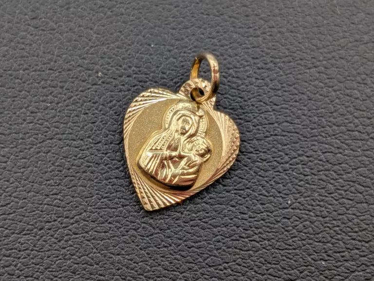ZŁOTA ZWIESZKA SERCE MARYJA 333 0,65G