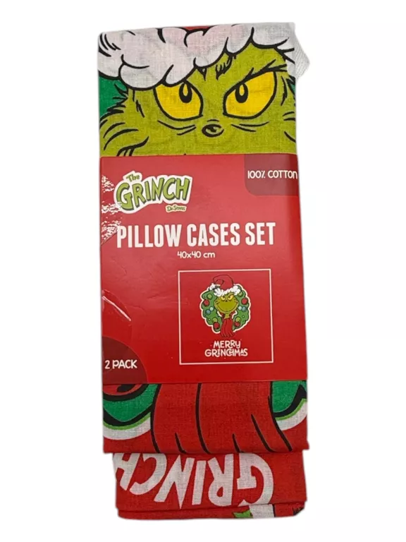 POSZEWKA GRINCHE CZERWONE 40X40 5907400493980