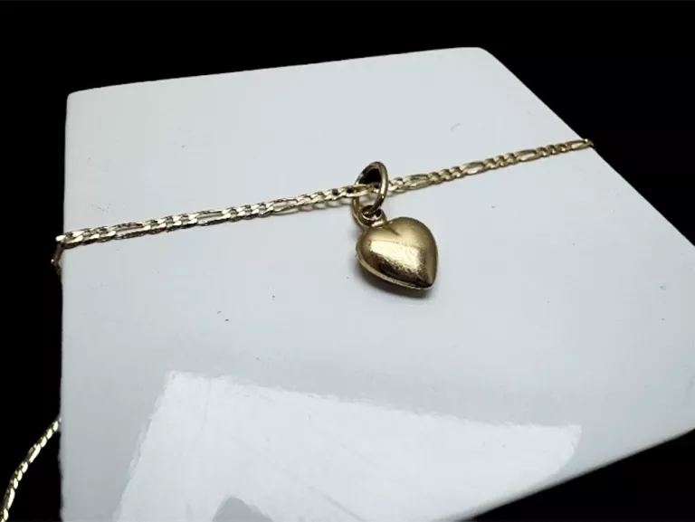 ZŁOTY ŁAŃCUSZEK Z SERDUSZKIEM 2,36G 585