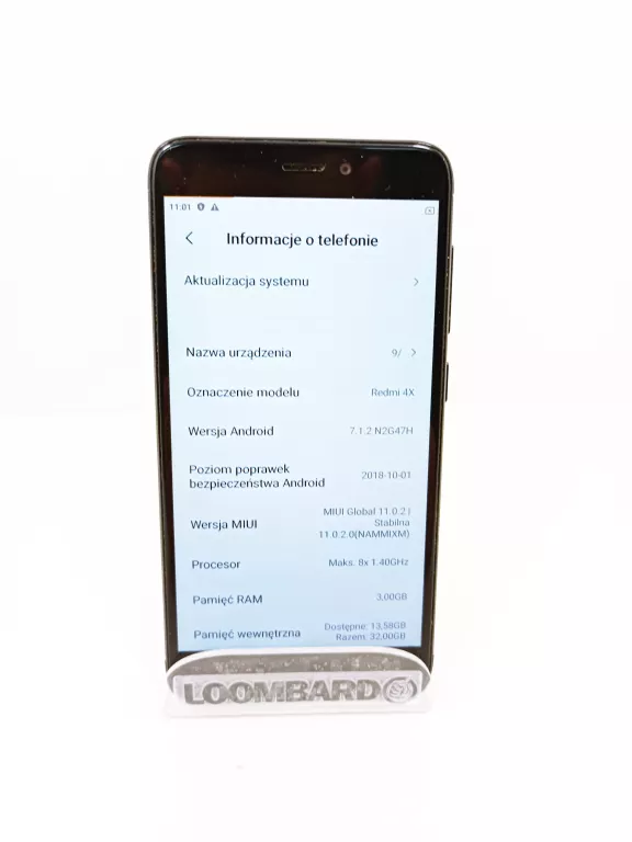 TELEFON REDMI 4X 3/32GB B/N CZARNY