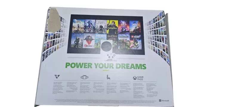 KONSOLA XBOX SERIES S 512 GB + PAD CZARNY + OKABLOWANIE + PUDEŁKO