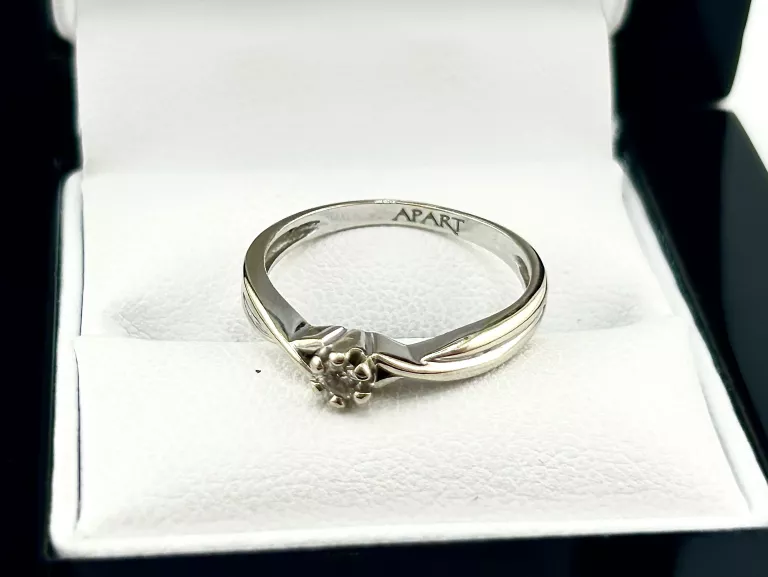PIERŚCIONEK Z BIAŁEGO ZŁOTA Z DIAMENTEM 1,82 G PR.585 14K R.11