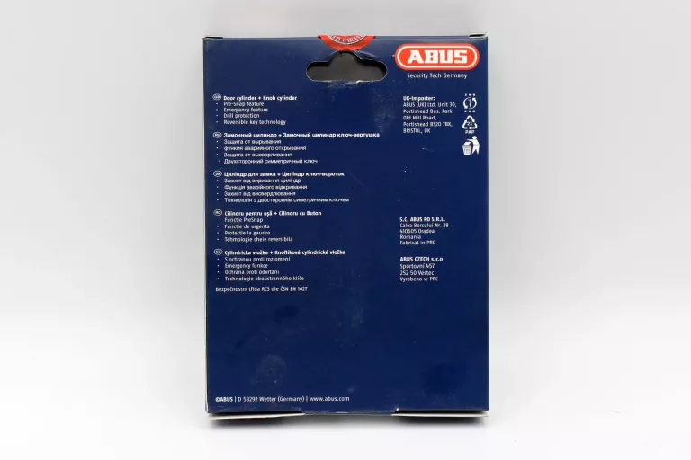 WKŁADKI SYSTEMOWE ABUS D10PS + KD10PS Z30/K35 GAŁKA JEDEN KLUCZ