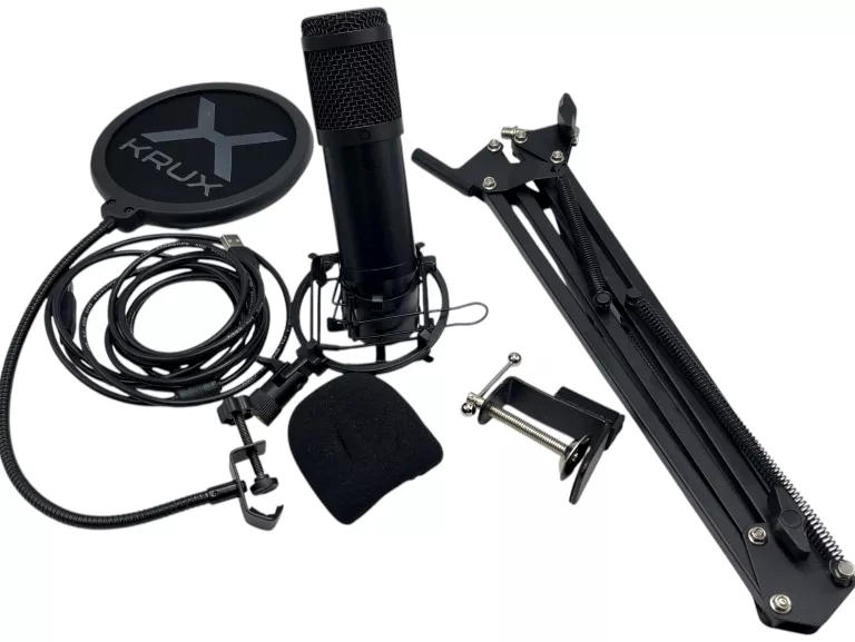 MIKROFON KRUX EDIS 1000 PRZEWODOWY POJEMNOŚCIOWY CZARNY