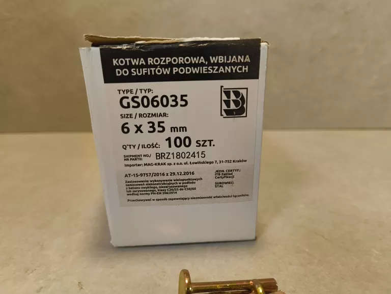 KOTWA KOŁEK 6C35MM  GS-06035 100SZT