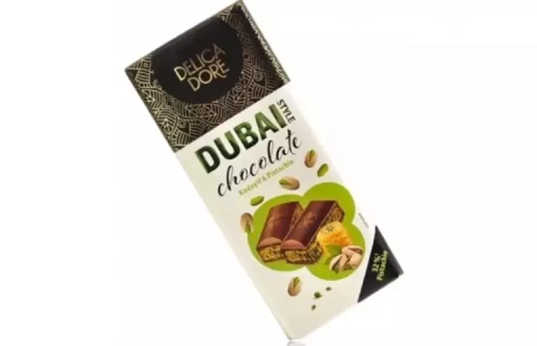 DELICADORE 140G CZEKOLADA DUBAI STYLE Z PISTACJAMI I KADAYI