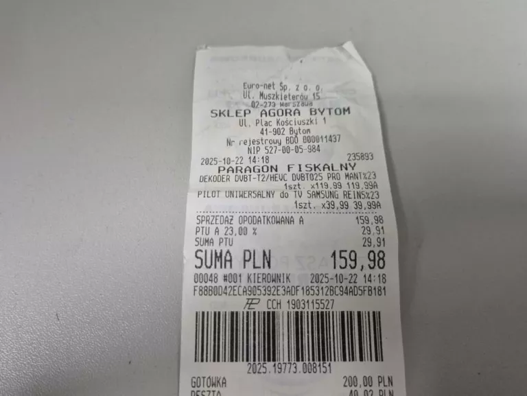 TUNER DVB-T2 MANTA 025 PRO - GWARANCJA