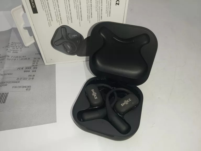 SŁUCHAWKI KOSTNE BLUETOOTH SHOKZ OPENFIT T910 BLACK W PUDEŁKU
