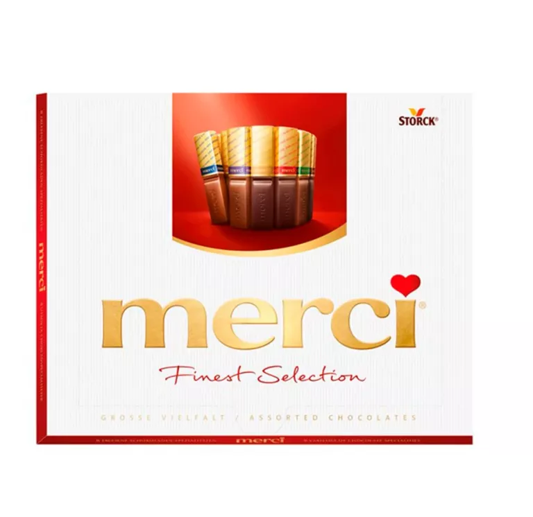 CZEKOLADKI MERCI FINEST SELECTION BOMBONIERKA 250 G PRALINY