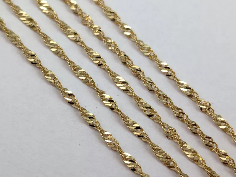 ZŁOTY ŁAŃCUSZEK SINGAPUR 585 1,20G 43CM