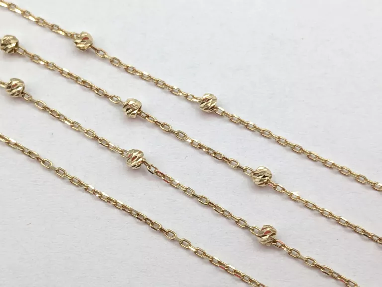 ZŁOTY ŁAŃCUSZEK KLULKI ANKIER 585 1,36G 43CM