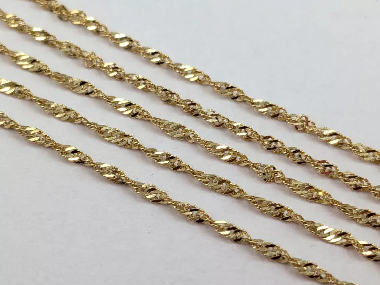 ZŁOTY ŁAŃCUSZEK SINGAPUR 585 1,20G 43CM