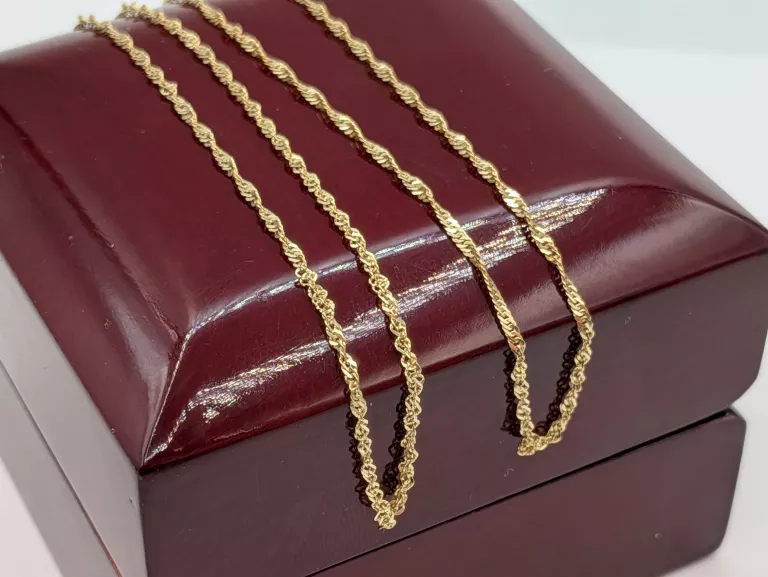 ZŁOTY ŁAŃCUSZEK SINGAPUR 585 1,20G 43CM