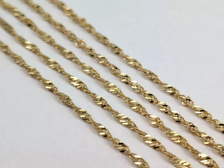 ZŁOTY ŁAŃCUSZEK SINGAPUR 585 1,20G 43CM