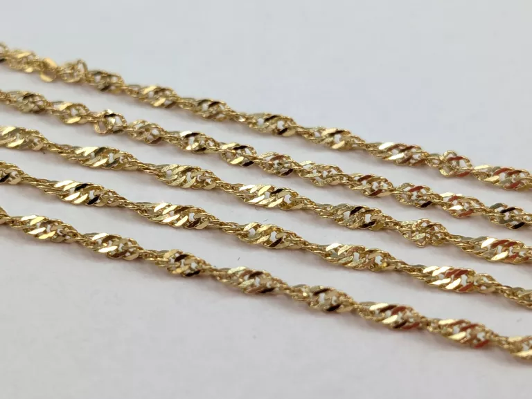 ZŁOTY ŁAŃCUSZEK SINGAPUR 585 1,20G 43CM