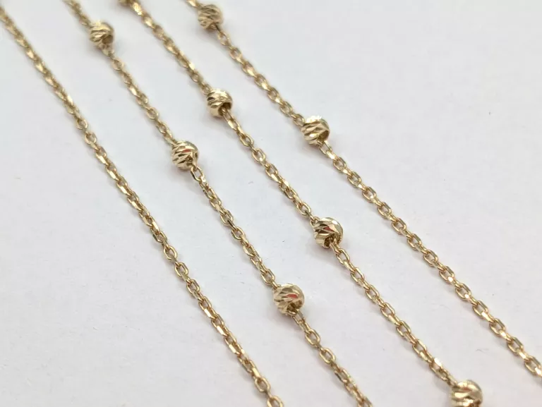 ZŁOTY ŁAŃCUSZEK KLULKI ANKIER 585 1,36G 43CM