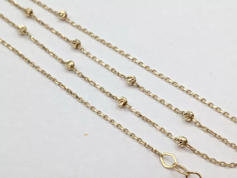 ZŁOTY ŁAŃCUSZEK KLULKI ANKIER 585 1,36G 43CM