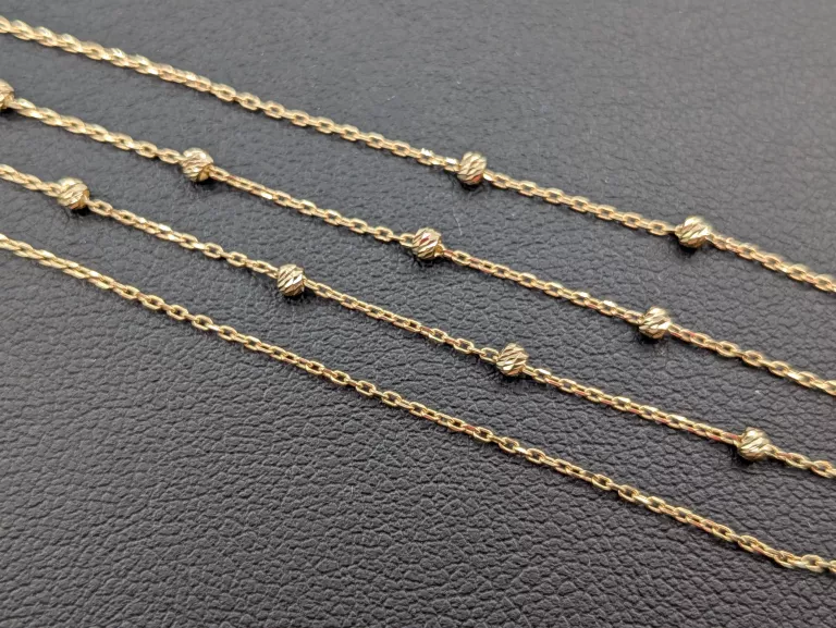 ZŁOTY ŁAŃCUSZEK KLULKI ANKIER 585 1,36G 43CM