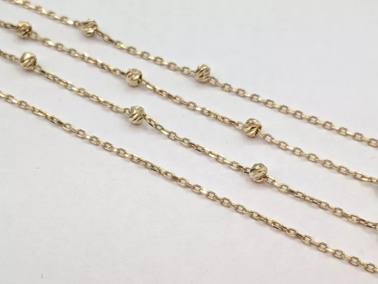 ZŁOTY ŁAŃCUSZEK KLULKI ANKIER 585 1,36G 43CM