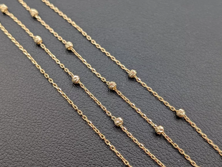 ZŁOTY ŁAŃCUSZEK KLULKI ANKIER 585 1,36G 43CM