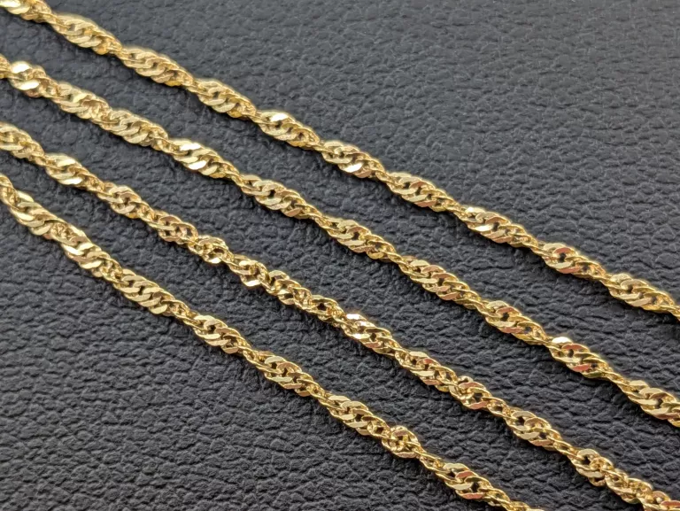 ZŁOTY ŁAŃCUSZEK SINGAPUR 585 1,20G 43CM