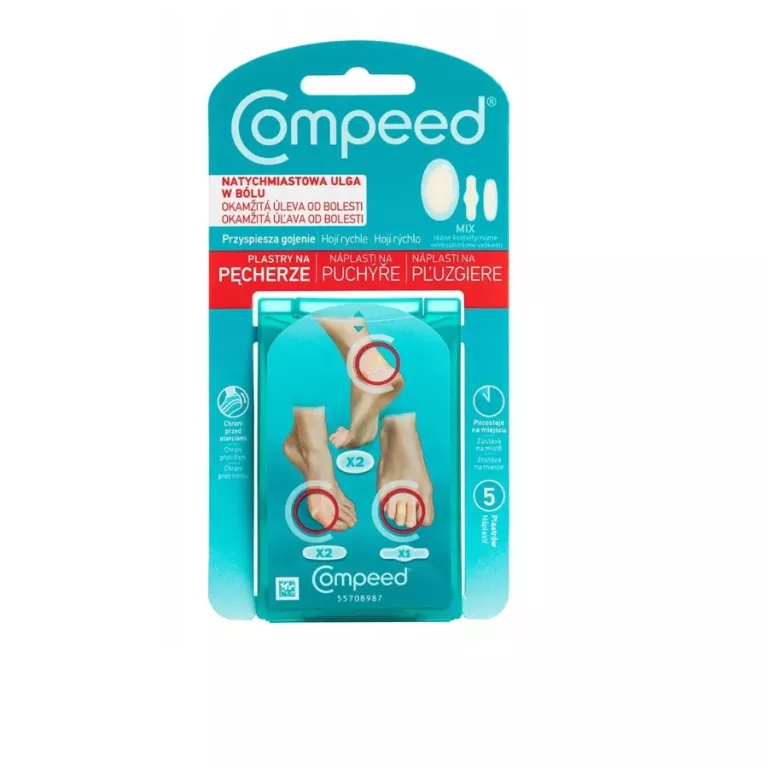 COMPEED PLASTRY NA PĘCHERZE, MIX, 5 SZT