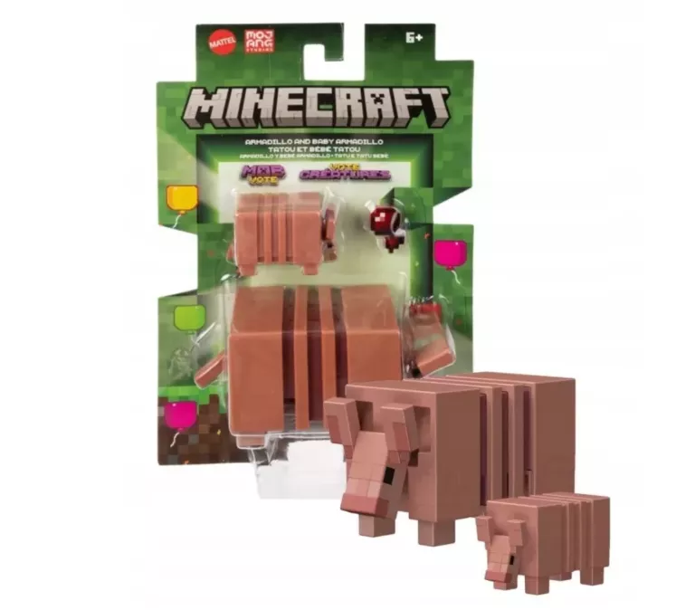 MINECRAFTZESTAW FIGUREK ARMADILLO I MAŁY ARMADILLO