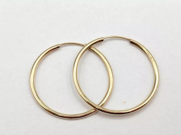 ZŁOTE KOLCZYKI KOŁA 585 0,77G