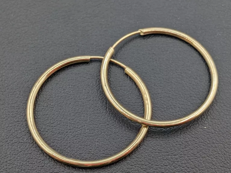 ZŁOTE KOLCZYKI KOŁA 585 0,77G