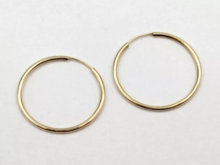 ZŁOTE KOLCZYKI KOŁA 585 0,77G