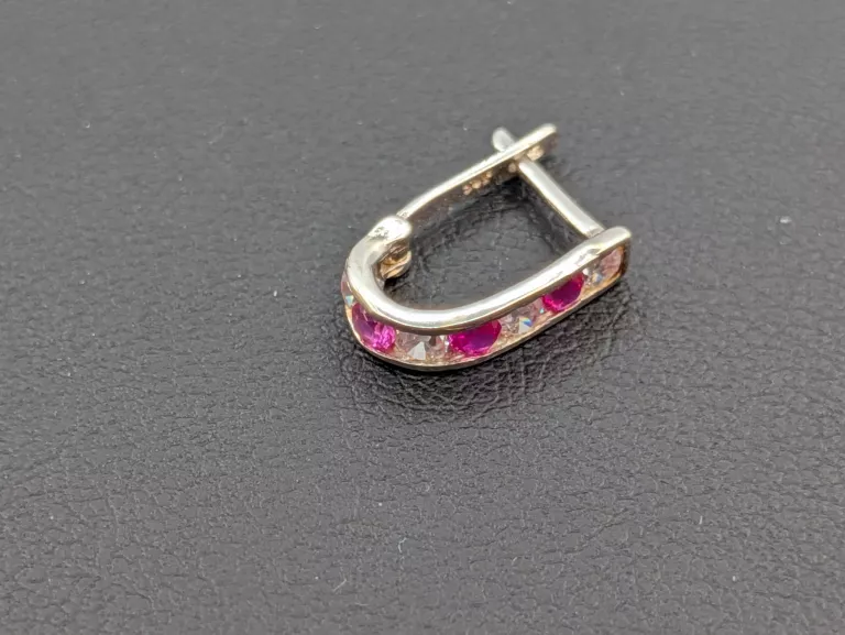 ZŁOTE KOLCZYKI BIAŁE ZŁOTO 585 1,08G ZATRZASK