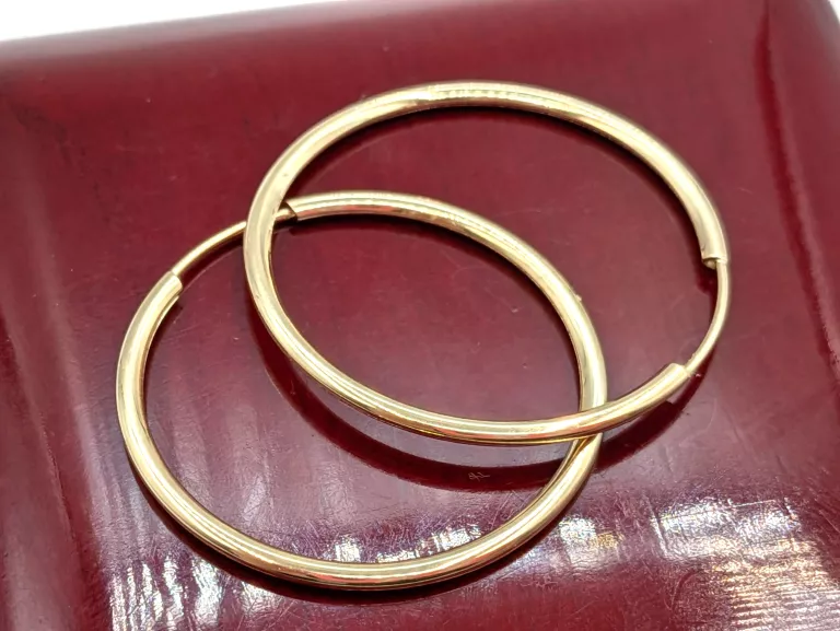 ZŁOTE KOLCZYKI KOŁA 585 0,77G