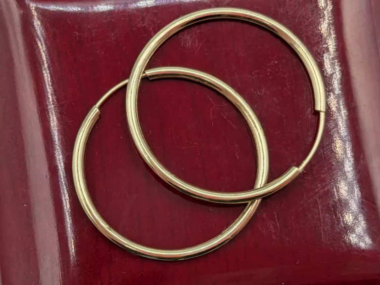 ZŁOTE KOLCZYKI KOŁA 585 0,77G