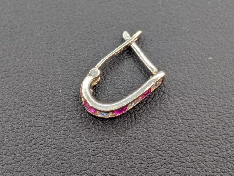 ZŁOTE KOLCZYKI BIAŁE ZŁOTO 585 1,08G ZATRZASK