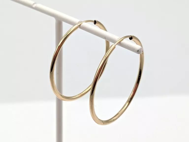 ZŁOTE KOLCZYKI KOŁA 585 0,77G