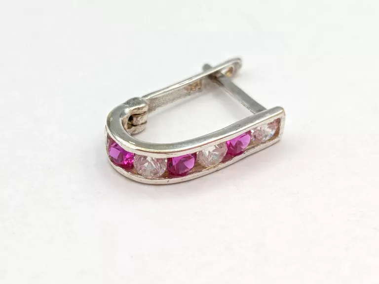 ZŁOTE KOLCZYKI BIAŁE ZŁOTO 585 1,08G ZATRZASK