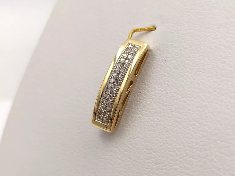 ZŁOTA ZAWIESZKA Z DIAMENTAMI 0,10 CT 585 1,70G