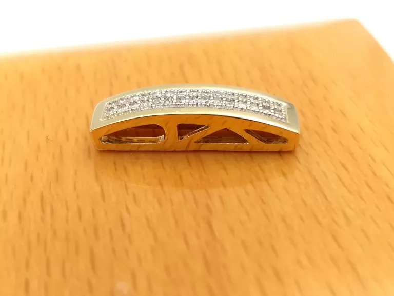 ZŁOTA ZAWIESZKA Z DIAMENTAMI 0,10 CT 585 1,70G