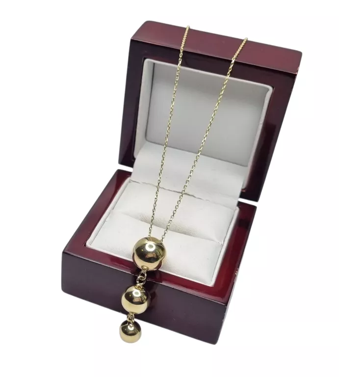 ZŁOTY NASZYJNIK Z KULECZKAMI 585 | 5,10G | 49 CM