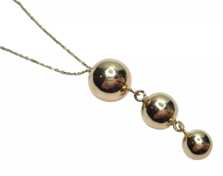 ZŁOTY NASZYJNIK Z KULECZKAMI 585 | 5,10G | 49 CM