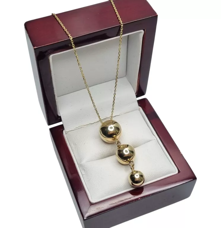 ZŁOTY NASZYJNIK Z KULECZKAMI 585 | 5,10G | 49 CM