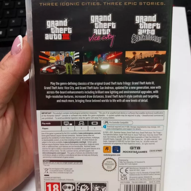 GRA GRAND THEFT AUTO THE TRILOGY NINTENDO SWITCH