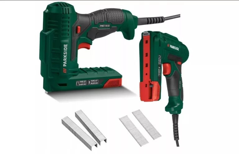ZSZYWACZ ELEKTRYCZNY PARKSIDE PHET 15 C2 2W1 ZESTAW GWOŹDZIARKA + ZSZYWKI