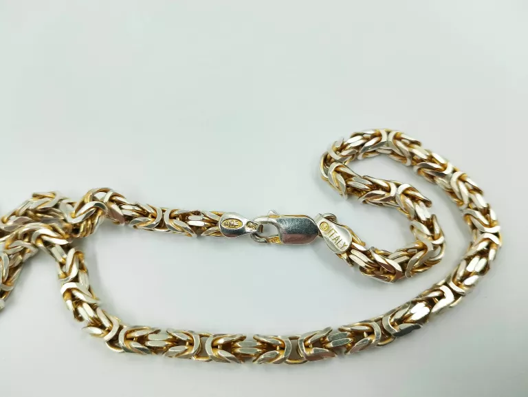 ŚLICZNY SREBRNY ŁAŃCUSZEK - SPLOT KRÓLEWSKI