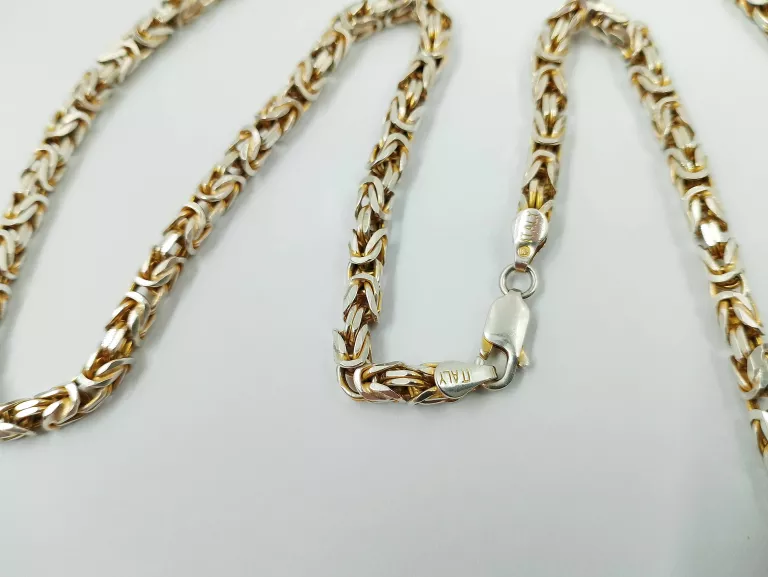 ŚLICZNY SREBRNY ŁAŃCUSZEK - SPLOT KRÓLEWSKI