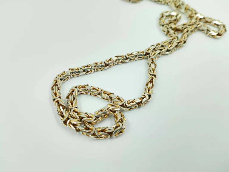 ŚLICZNY SREBRNY ŁAŃCUSZEK - SPLOT KRÓLEWSKI