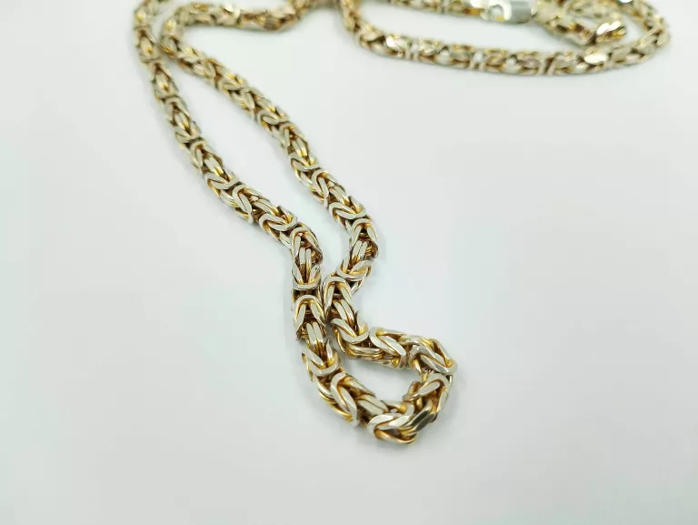 ŚLICZNY SREBRNY ŁAŃCUSZEK - SPLOT KRÓLEWSKI