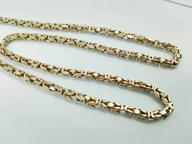 ŚLICZNY SREBRNY ŁAŃCUSZEK - SPLOT KRÓLEWSKI